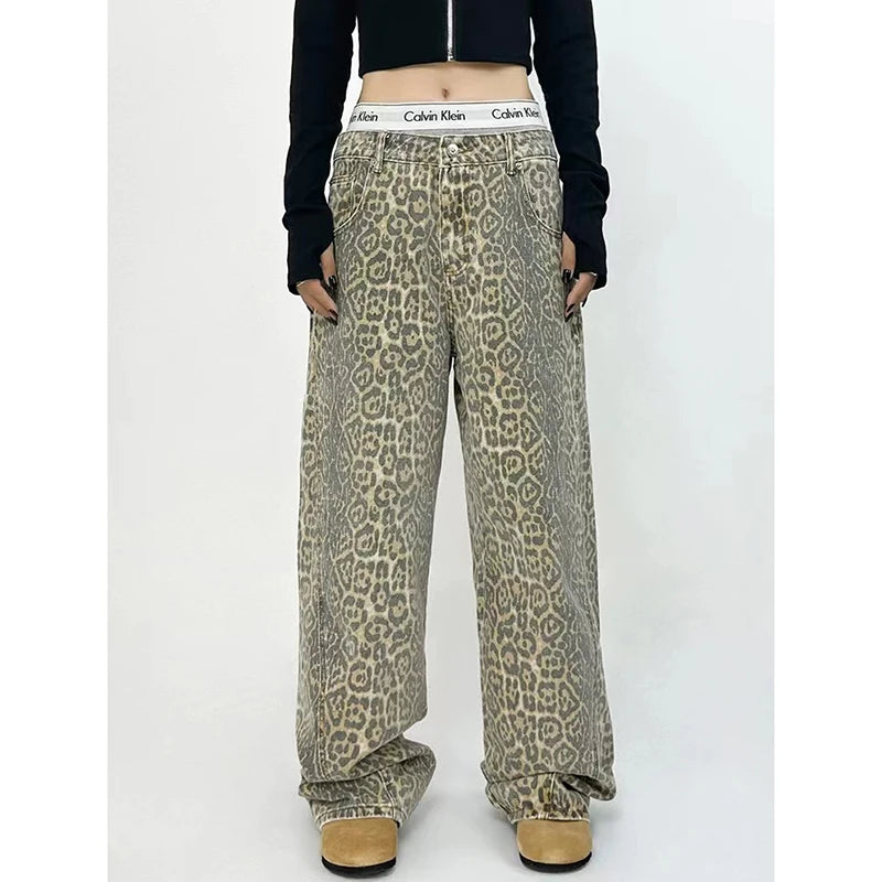 Leopard Retro Loose Pants