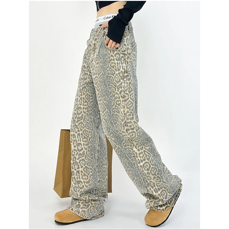 Leopard Retro Loose Pants