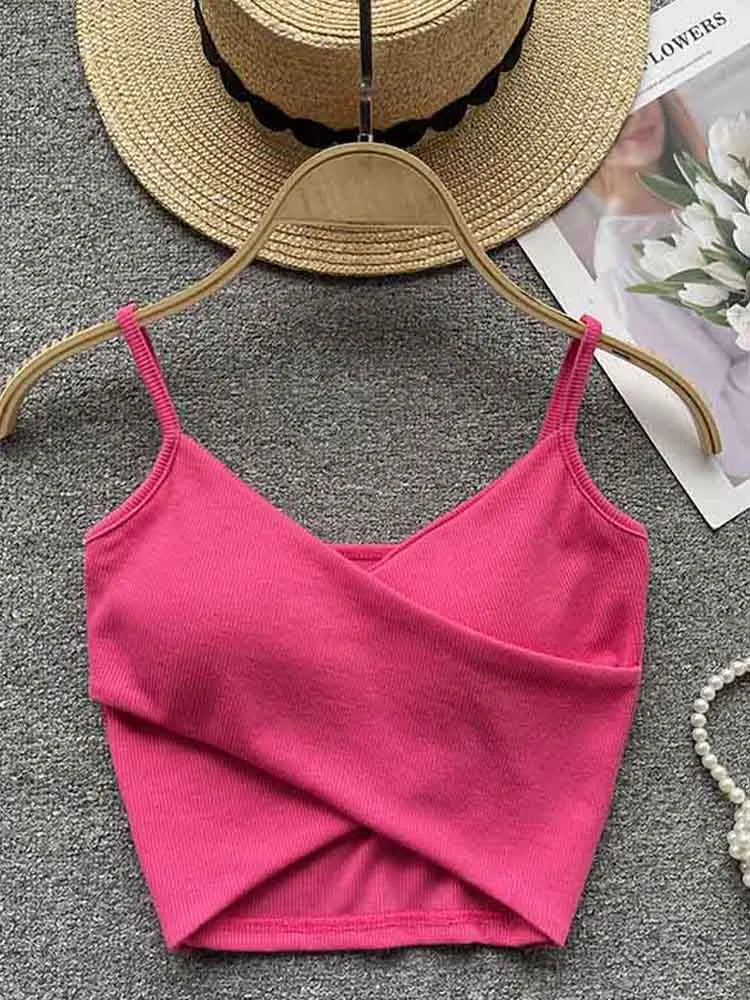 Casual Strap Design Slim Tank Top ~ OSFM