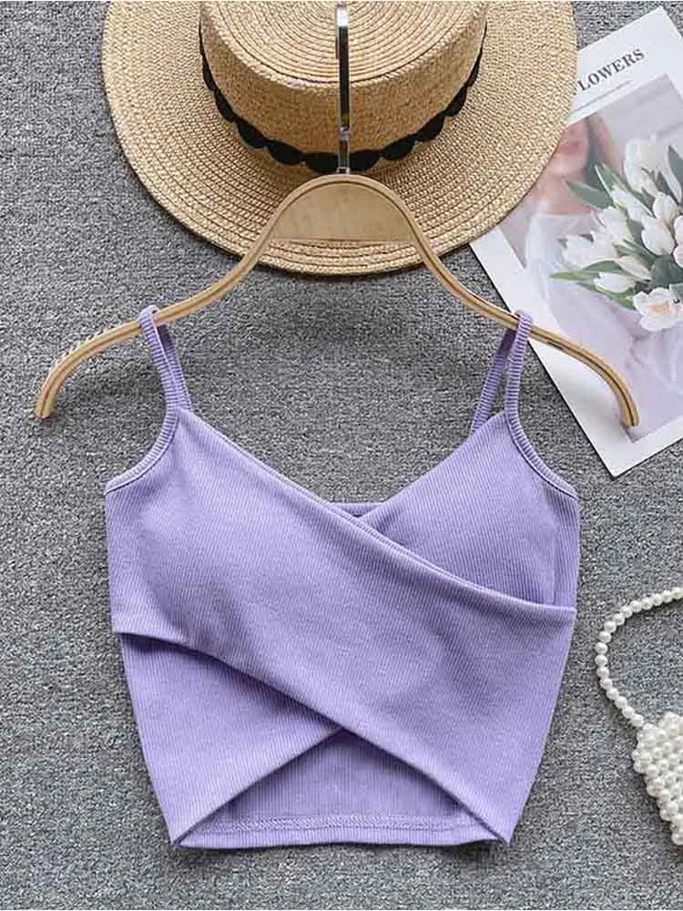 Casual Strap Design Slim Tank Top ~ OSFM